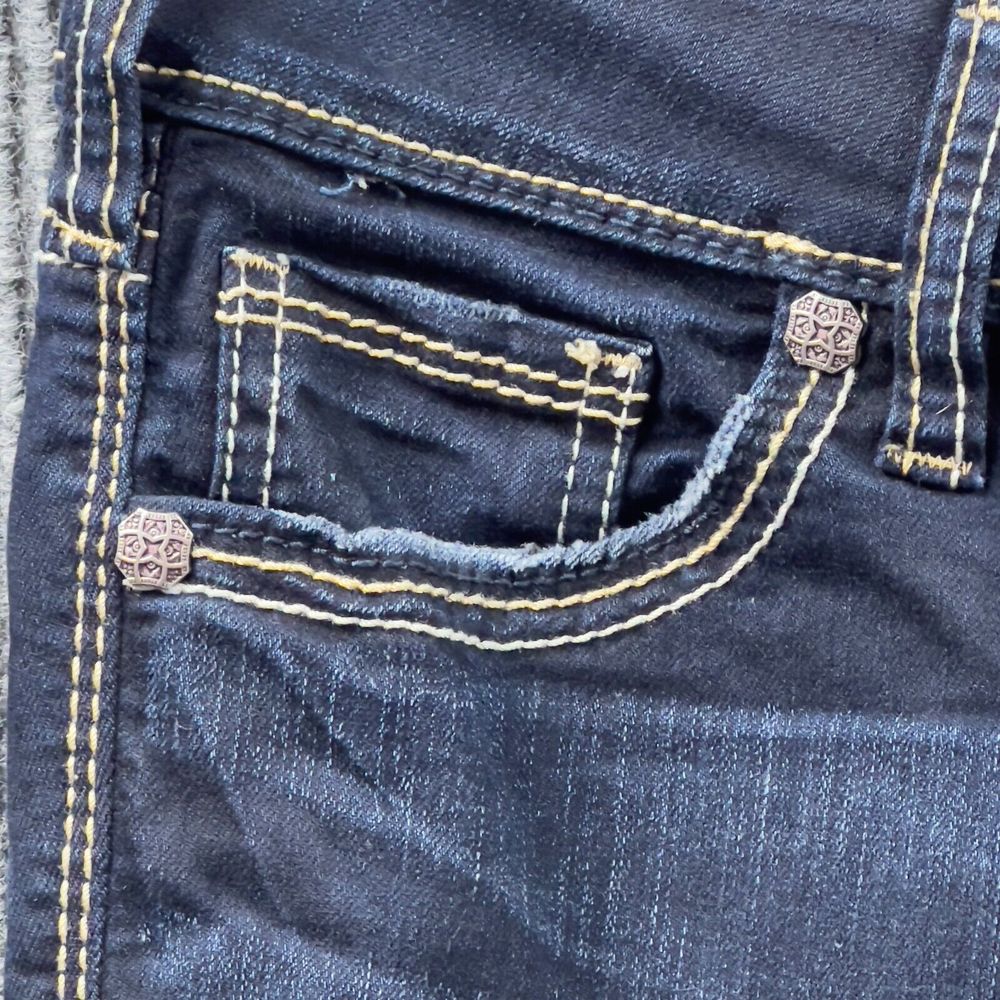 Silver Jeans Women Pant 27x31(28x30) Suki Mid Slim Boot Super Stretch Dark Wash - Picture 9 of 16